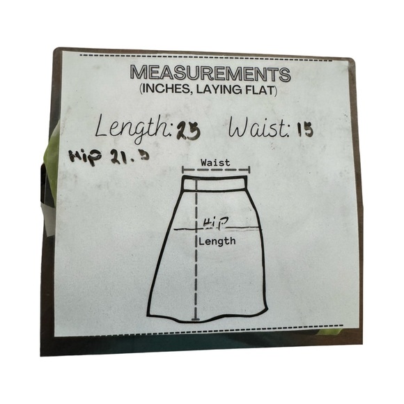 Cato Cream Green And Black Fair Skirt Size 8 Side Zipper - Picture 10 of 10